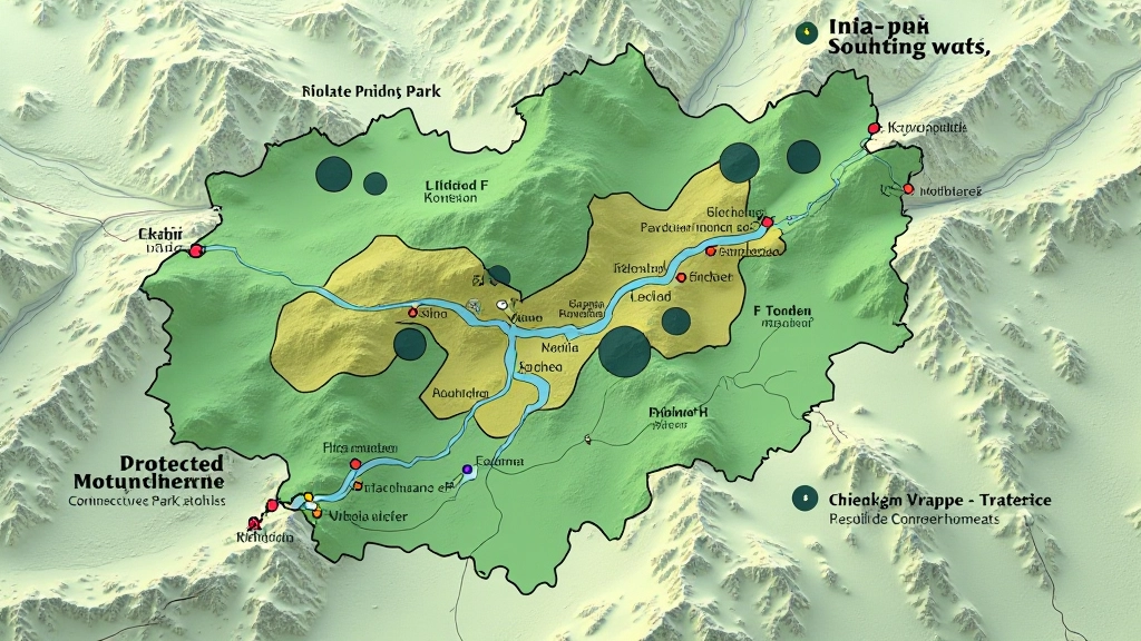 Park zoning map with protection areas
